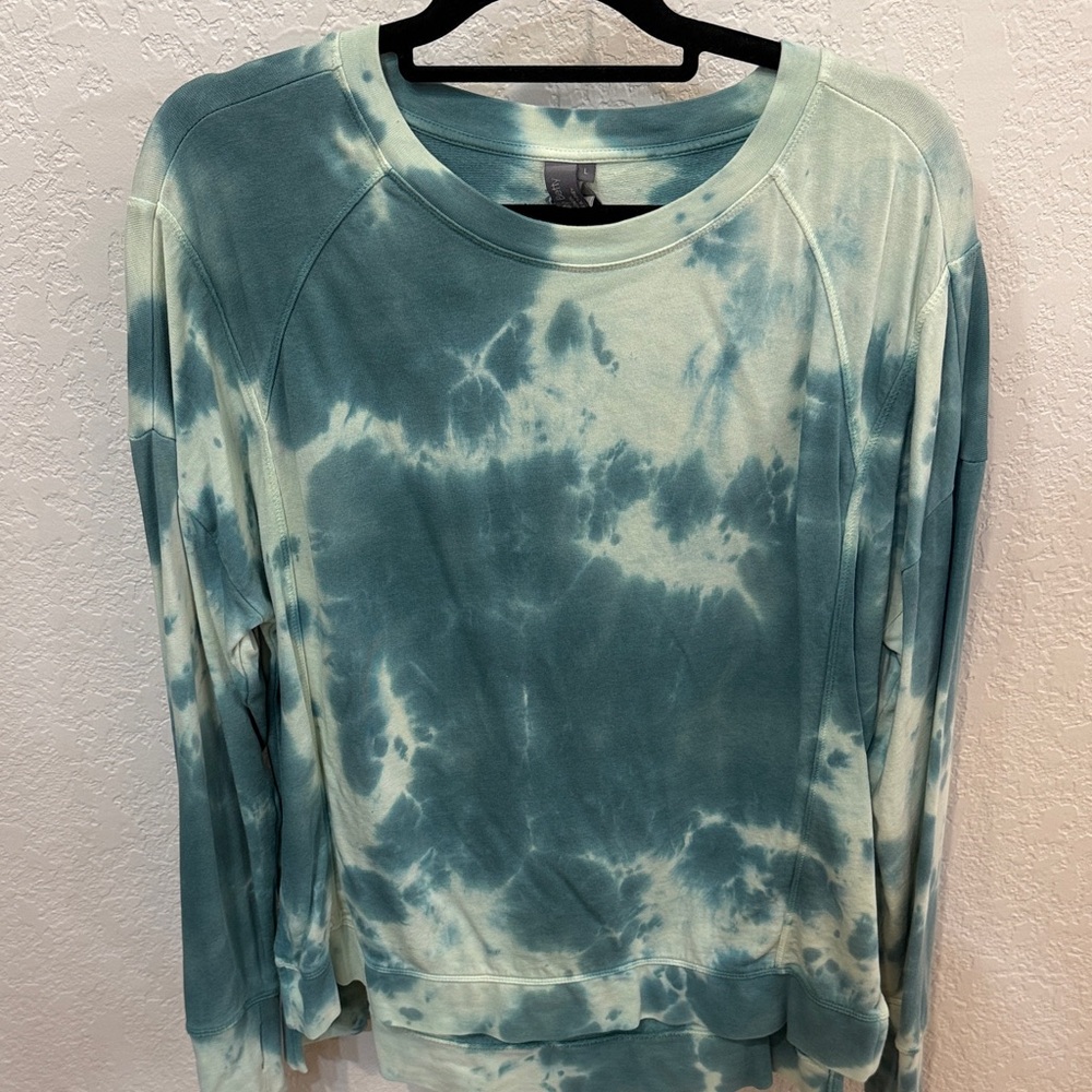 Sweaty Betty Green Tie Dye Sweatshirt, Size Large
